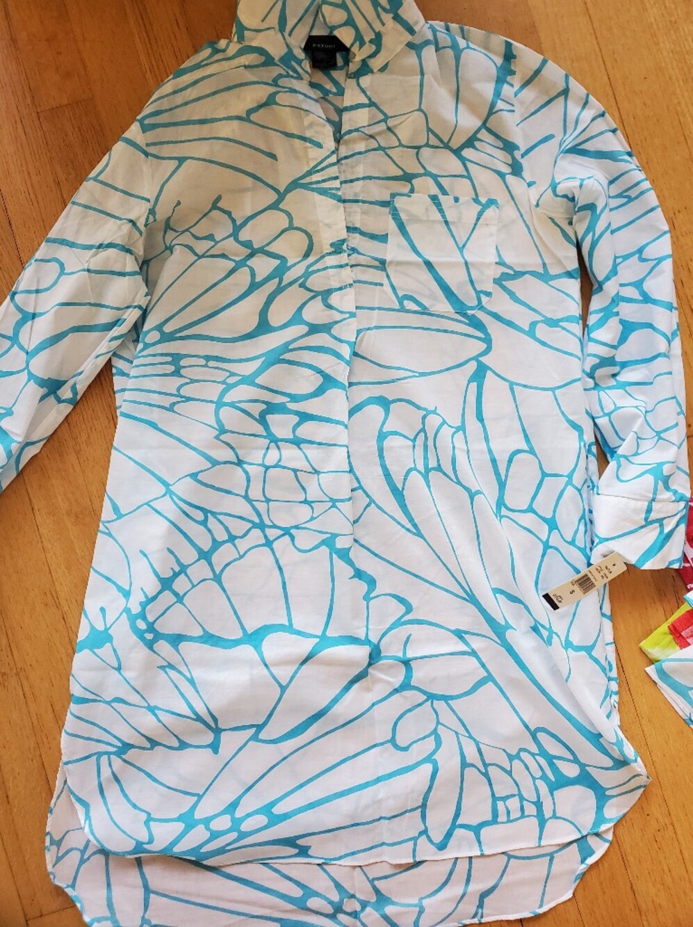 (nwt) Natori Thin Cotton Caftan - Abstract Butterfly